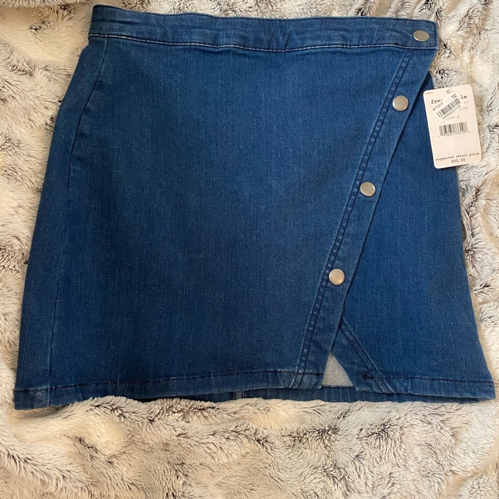 Free People denim skirt